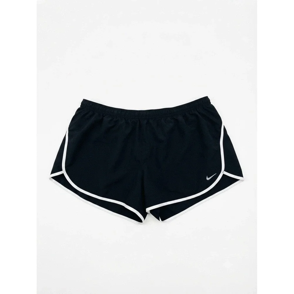 Nike Dri-FIT Women's Running Shorts Black White Athletic Gym Size X